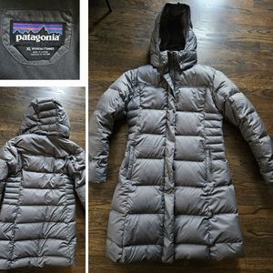 Patagonia Dark Gray Goose Down Parka Women's Sz XL